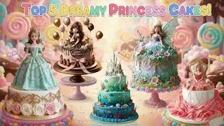 Top 5 Dreamy Princess Cake Drawing And Colouring For Kids And Toddlers, Preschool Learning Drawing 