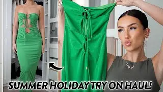 SUMMER HOLIDAY TRY ON CLOTHING HAUL! what i've packed for the dominican!🏝☀️ AD | Hannah Ren&eacute;e