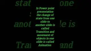 Transition and Animation in Power point presentation #transition #animation