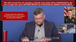 Sheriff Justin Smith slips on the evidence.  May 25, 2025.
