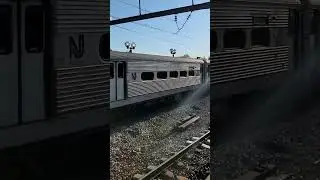 NJT Arrow lll EMU Whooshing 🍃 at Secaucus Junction: Horn Salute from friendly Engineer