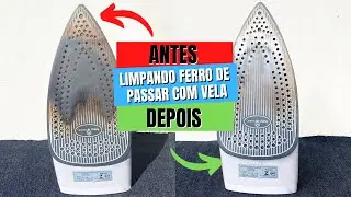 Como limpar ferro de passar queimado com vela e bombril