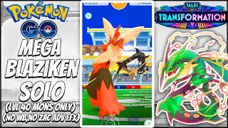 How To Solo Mega Blaziken With Lvl 40 Mons Only || No Weather Boost/Zacian Adv Efx || Pokemon go ||