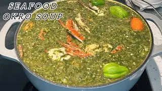 HOW TO  PREPARE HEALTHY SEAFOOD OILESS OKRO SOUP 👌THE SIMPLEST WAY @ExhibitingMummysRecipes