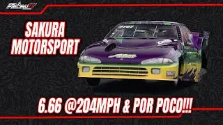 Sakura Motorsport - New R&eacute;cord y la Salvada del A&ntilde;o🤯 6.66@204mph poder 4g63 Mitsubishi en Salinas PR