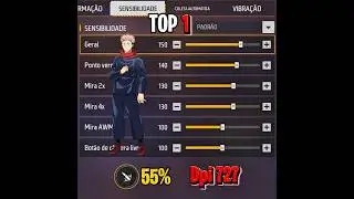 SENSI DO IMPOSS&Iacute;VEL! 😈 JUJUTSU KAISEN 😈 a MELHOR SENSIBILIDADE COM E SEM DPI PARA SUBIR CAPA
