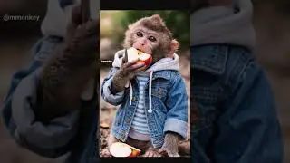 eating for apple 🍎 || cute monkey || #monkey #eating #viralvideo #shorts