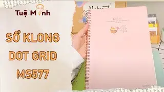 ￼Vở B5 80 trang Dot grid MS 577 [Chọn M&agrave;u] b&igrave;a nhựa l&ograve; xo k&eacute;p, sổ Klong