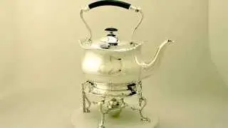 Sterling Silver Spirit Kettle - Antique Edwardian - AC Silver (W8677)