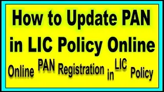 HOW TO LINK LIC POLICY  TO PAN? अपने एलआयसी पाँलिसीको पँन नंबरसे कैसे जो़डे?