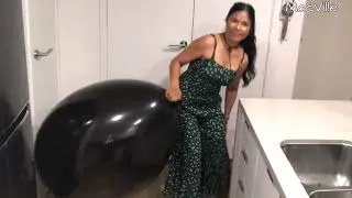 Giant Black Balloon 🎈 Blowing Up a 36