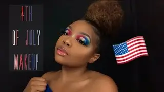 Red and Blue Halo Eye | 4th of July Makeup 🇺🇸 | Made Up by Kirsten