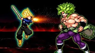 Trunks SSJ Rage V3 (New) VS Broly DBS V2 in Jump Force Mugen
