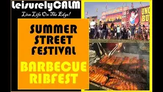 Summer Street Festival: Barbecue RIBFEST In Wheaton, Illinois, USA