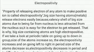 Electropositivity