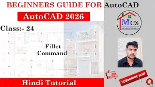 How to Use Fillet Command In AutoCAD|| How to Use Fillet to Multiple or Radius Command In AutoCAD||