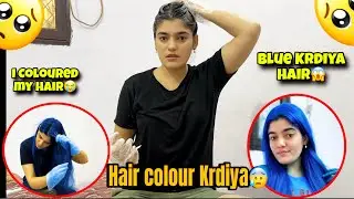 I COLOURED MY HAIR BLUE AT HOME 😱💙|| Hair Colour Gone Wrong 😑💔||