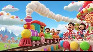 Jellybean Train Goes Choo Choo 🍬 | Fun Candy & Train Song for Kids | Nursery Rhymes for Children