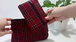 RED PLAID Crossbody bag Tartan trend 2019 handmade purse by Simfonio