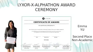 Emma Yu | Lyxor-X-Alphien Alphathon Award Ceremony