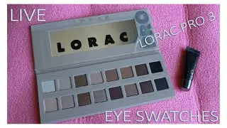 Lorac Pro 3 Palette LIVE swatches on eyelids