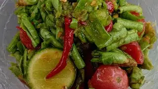 Amazing Street Thai Food Delicious Thai Green Bean Salad Recipe Som Tum-Tum Tua/Zab Street Thai Food