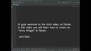 #3. Entry Widget