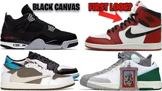 AIR JORDAN 4 BLACK CANVAS, AJ 1 CHICAGO REIMAGINED, TRAVIS SCOTT AJ 1 REVERSE MOCHA + UNC И ДРУГИЕ