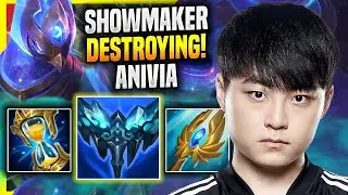 SHOWMAKER DESTROYING WITH ANIVIA IN EUW SOLOQ! - DK ShowMaker Plays Anivia MID vs Lux!