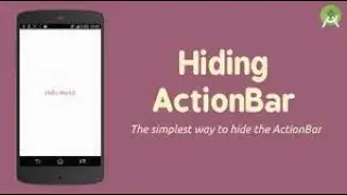 How to remove action bar in an application in android studio?