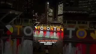 A Magical Night Walk Through Downtown Toronto | Nathan Phillips Square Vibe Check