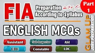 FIA Test Preparation | ENGLISH Portion | ENGLISH MCQs | FIA Jobs Preparation 2021
