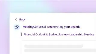 Decisions AI Agenda Builder (formerly known as Meetingculture.ai)