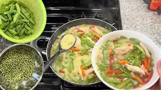 Creamy Chicken Snow Peas Soup | Fresh From Garden Snow Peas | Garden To Table