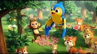 A little monkey and bird kids story #kidsmoralstory #kids 