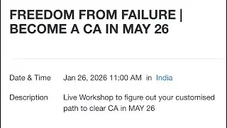 BECOME A CA IN MAY 26 | LIVE WORKSHOP