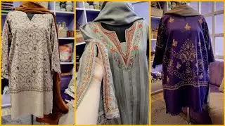Winter Pashmina blend Shawl Suit designs 🍁|| Hand Sozni Work Cordsets | Luxury kashmiri dresses 2026