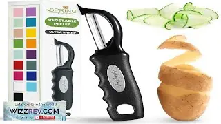 Поворотная овощечистка Spring Chef Premium с мягкой ручкой и ультраострой ручкой