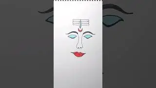 mahadev drawing | simple and easy drawing of lord Shiva #shorts  #shiva   #mahakal  #lordshiva