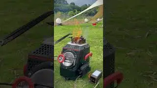 ignition of amazing woodstove #woodstove #outdoors #outdoorstove