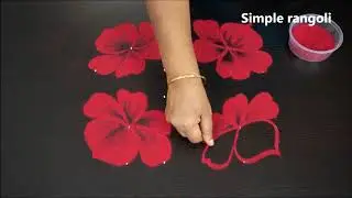 Sembaruthi Poo Kolam with 6X4 Dots | செம்பருத்தி Rangoli Designs | Hibiscus Flower Muggulu