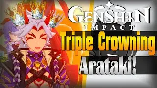 Triple Crowning Arataki Itto! (Almost Perfect Artifacts) | Genshin Impact