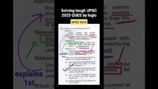 Solving UPSC 2025 PRELIMS 3 statements ques BY LOGIC 💀