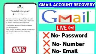 Google Account Recovery Without Phone Number || Gmail forgot password recovery New Method 2026
