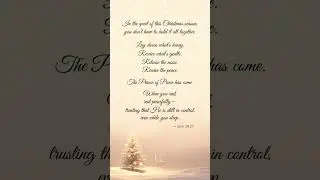Let Not Your Heart Be Troubled | Christmas Encouragement