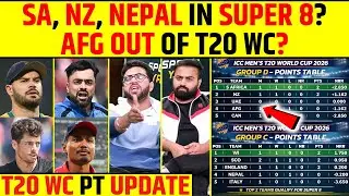 NZ, NEPAL, SA IN SUPER 8? AFG OUT OF T20 WC? | T20 WC POINTS TABLE UPDATE #t20worldcup2026