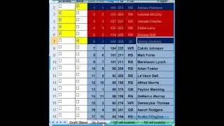 Fantasy Football Draft excel spreadsheet Software - FREE
