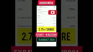 Dabur India share Dividend News and payment date 🤑 #dividend #money