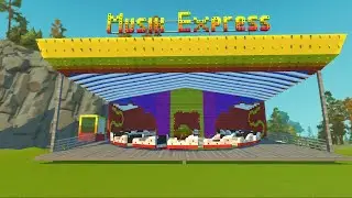 Costruzione giostra Musik Express Scrap Mechanic Lunapark (Time-Lapse). parte 2