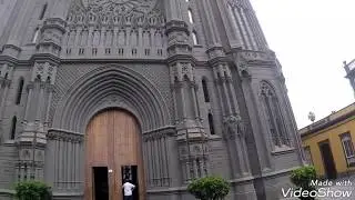Filipina travels San Juan Bautista church catholic neo gothic gran canaria Spain - monoking
